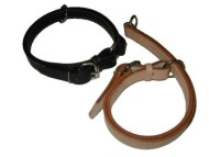 leather choke dog collar