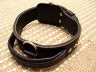 leather dog collar agitation with handle